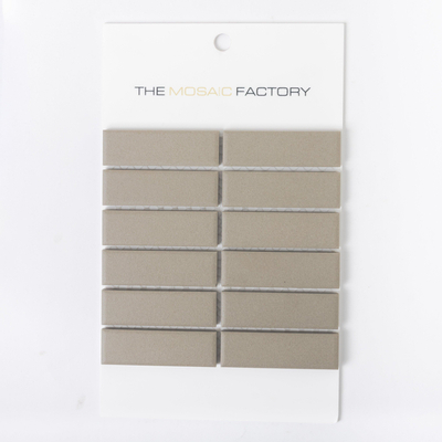 ÉCHANTILLON The Mosaic Factory London Carrelage mosaïque - 7.3x2.3x0.6cm - pour sol pour intérieur et extérieur rectangulaire - céramique - foncé gris