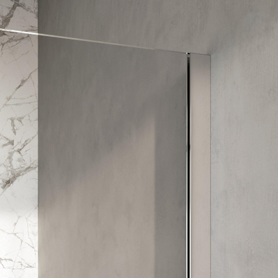 BRAUER Stellar Cabine de douche - 140x90x200cm - porte battante - revêtement verre - réversible - verre clair - Chrome