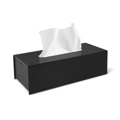 Zack Puro boîte à mouchoirs rectangulaire noir acier inoxydable