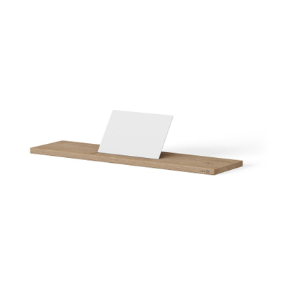 Looox Wood collection tablette de bain 88cm avec support blanc mat chêne blanc mat