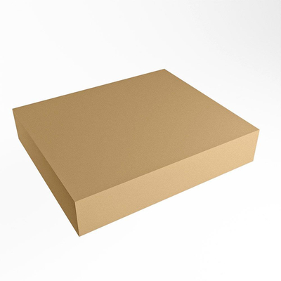 Mondiaz TOP 51 Plan sous vasque - 40x51x12cm - compatible comme plan de meuble - solid surface - Oro