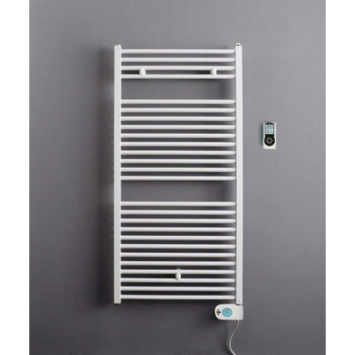 Instamat Robina radiateur sèche-serviettes électrique, dim. h 1565 x l 600 mm, incl. supports muraux, standard blanc