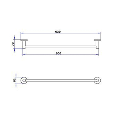 Plieger Vigo Porte-serviette 60cm Chrome