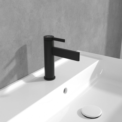 Villeroy & Boch Dawn 1 greeps wastafelkraan - zonder pop up afvoergarnituur - mat zwart
