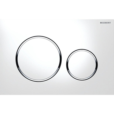 Geberit Sigma20 bedieningplaat met dualflush frontbediening voor toilet 24.6x16.4cm wit