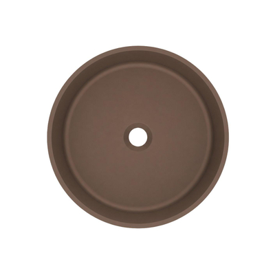 Arcqua Case Opbouw Waskom - rond - 40cm - mat chocola
