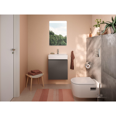 Hansgrohe Xarita Lite Q Miroir - 50x70cm - éclairage led - Horizontal - interrupteur mural - Blanc mat
