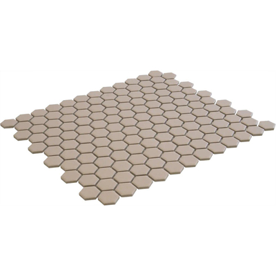 The Mosaic Factory Hexagon mozaïektegel - 26x30cm - wand en vloertegel - Zeshoek/Hexagon - Porselein Royal Peach Mat