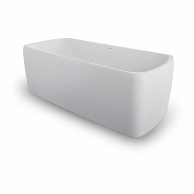 Duravit Qatego Rechthoekig - vrijstaand bad - 180x80cm - inclusief af- en overloopgarnituur - mat wit