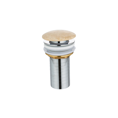 Saniclass Travertine Afvoerplug - verlengd - gemeleerd natuursteen