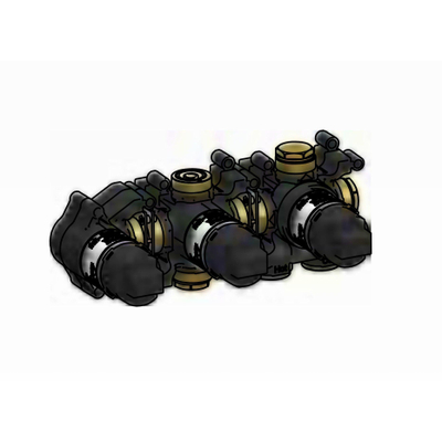 Hotbath élément encastré - pour mitigeur thermostatique encastré avec inverseur d'arrêt 2 voies avec support de douchette