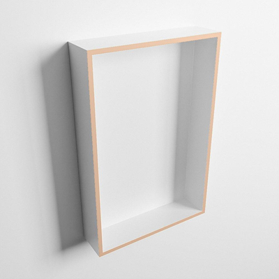 MONDIAZ EASY Nis - 44.5x29.5cm - geschikt voor in- of opbouw - 1 vak - kleur Rosee | Talc