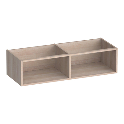 BRAUER Flourish armoire latérale - 119x30x45,5cm - avec 2 compartiments de rangement lamelles chêne blanc