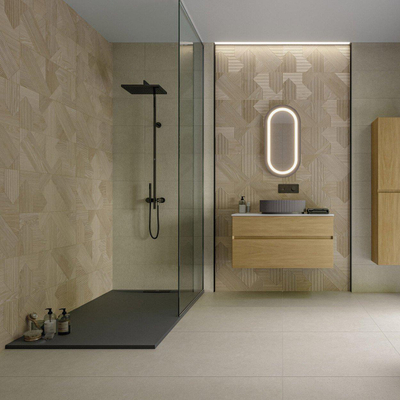 Terravito Bevella carreau mural - 30x75cm - rectifié - effet bois - chêne mat (brun)