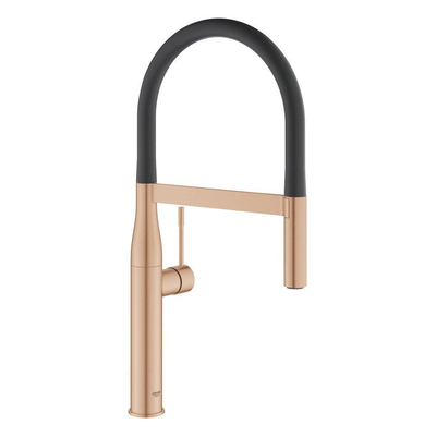 Grohe Essence Keukenkraan - hoog - 2 straalsoorten - met profesionele handdouche - brushed warm sunset (koper)