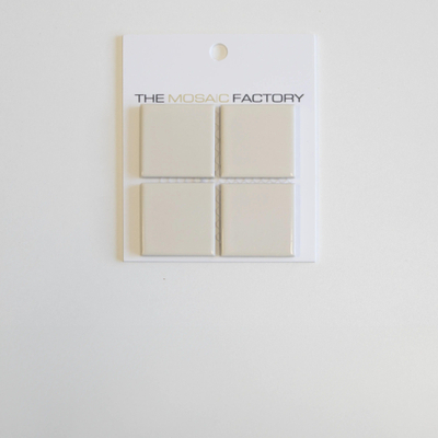 SAMPLE The Mosaic Factory Barcelona carreau de mosaïque 4,8x4,8x0,6cm carreau mural pour intérieur et extérieur carré Céramique Crème