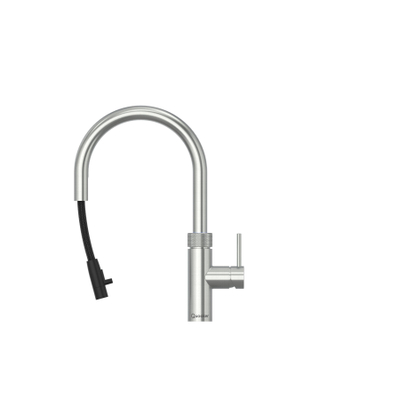 Quooker BE Flex Round Robinet d'eau bouillante - bec pivotant & extractible - réservoir Combi+ - Eau chaude / bouillante - inox