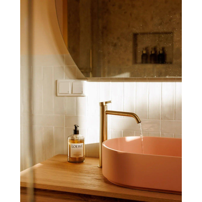 Arcqua Case waskom - 55x36cm - Ovaal - Cast marble Roze Mat