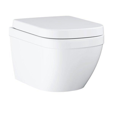 Grohe Rapid SLX Pack de toilette avec réservoir encastrable, cuvette suspendu en céramique et plaque de commande small chrome