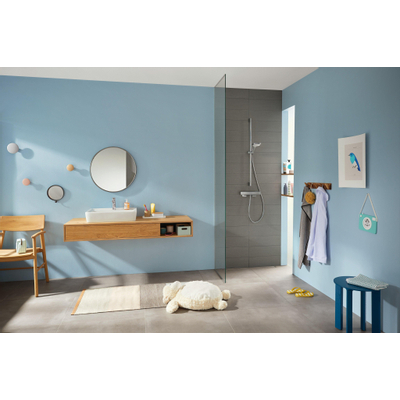 Hansgrohe Croma Select E Vario glijstangset met Croma Select E Vario handdouche 90cm met Isiflex`B doucheslang 160cm wit/chroom