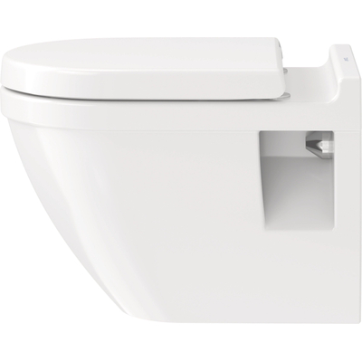 Duravit Starck 3 WC-zitting - 37x43.1x4.3cm - softclose & quickrelease - Kunststof - glans wit OUTLETSTORE