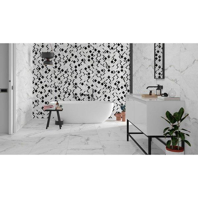 ÉCHANTILLON Ceralto Imperio Vein Carreau décoratif 32x100cm 9.7mm rectifié pâte blanche White