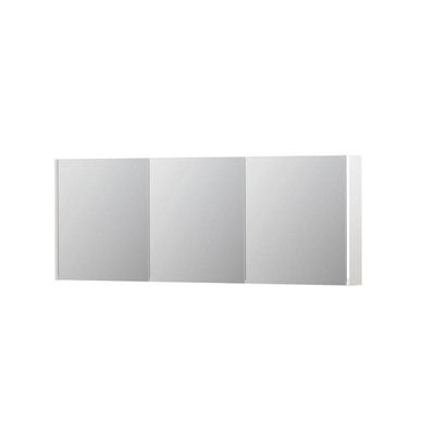 INK SPK1 spiegelkast – 160x60x14 cm – 3 deuren, dubbelzijdige spiegeldeuren – Hoogglans wit