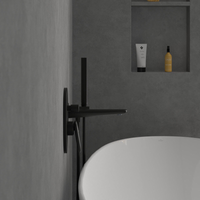 Villeroy & Boch Antao 1 greeps inbouwkraan - met omstel - mat zwart