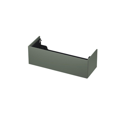 INK Wastafelonderkast - 120x45x37.6cm - 1 lade - push to open - met recht opdekfront - MDF lak - Mat beton groen