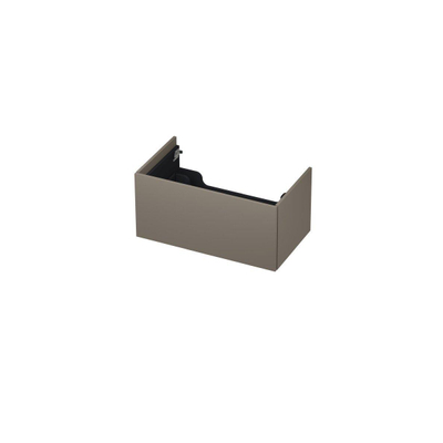 INK Wastafelonderkast - 80x45x37.6cm - 1 lade - push to open - met recht opdekfront - MDF lak - Mat taupe
