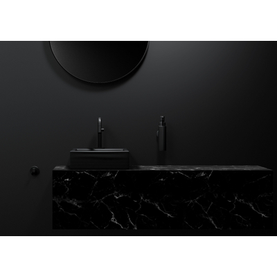 Clou Flush 1 fontein 28x27cm kraangat Keramiek Zwart mat