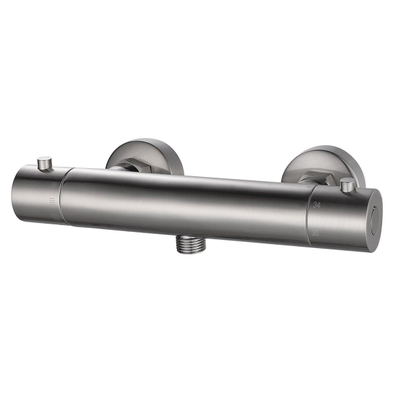 Wiesbaden Rio Mitigeur thermostatique douche acier 15cm brossé