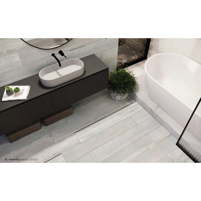 Prissmacer Cerámica Serenity Keramische wand- en vloertegel - 20x120cm - 6.0mm - gerectificeerd - White