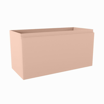 Mondiaz FLOTT Meuble sous vasque - 100x45x50cm - 2 tiroirs - softclose - 1 découpe droite - Rosee