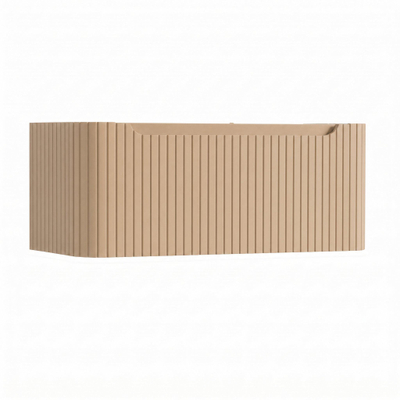 H&R Badmeubelen Juice Wastafelonderkast - 100x45x40cm - afgeronde hoeken - 3D-front - 1 lade - geïntegreerde greep - peach