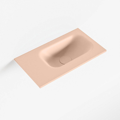 Mondiaz EDEN Fontein - 40x23x0.9cm - wasbak Rechts - zonder kraangaten - voor toiletmeubel - Solid surface - Rosee