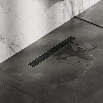 Grille de caniveau de douche Brauer - 50cm - noir mat DESTOCKAGE