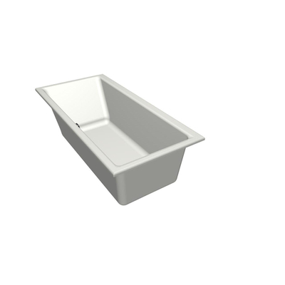 Xenz Kristal Baignoire - 160x75x48 - bonde centrale - acrylique - blanc mat