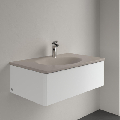 Villeroy & Boch Antao meubelwastafel - 80x50cm - 1 kraangat - met overloop CeramicPlus - mat almond (beige)