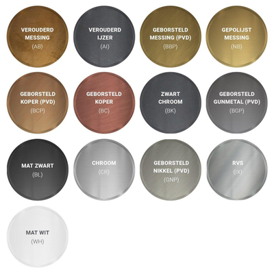 Hotbath Cobber barre de douche 90cm avec coude mural de raccordement flexible de douche 150cm et douchette ronde laiton brossé PVD