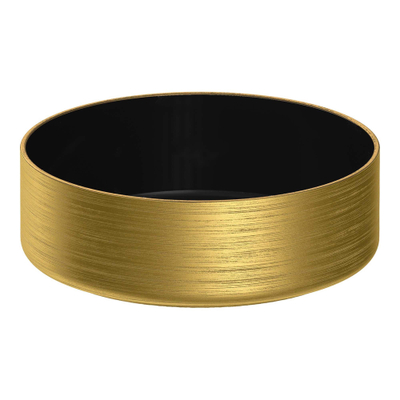 BRAUER Circle vasque à poser - 36x36cm - ronde - céramique - noir mat et or