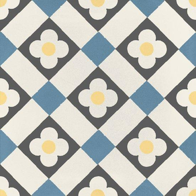 JOS. Hidro Vloertegel - 19.7x19.7cm - 8.3mm - Funflowers blue