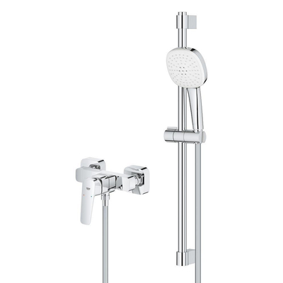GROHE Cubeo douchekraan - met koppelingen - met Tempesta 110 glijstangset - chroom