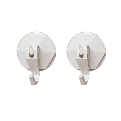 Tiger Crochet à ventouse avec levier Blanc (2 pièces) 4.5x6x3cm