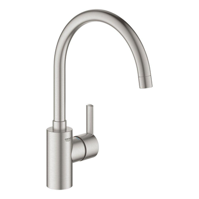 Grohe Feel 1-gats keukenkraan met instelbare hoge uitloop supersteel TWEEDEKANS