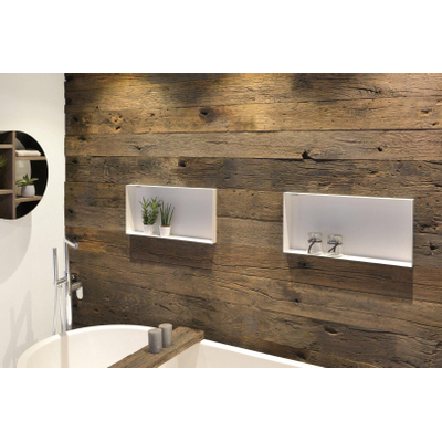 Looox Colour BoX niche encastrée - 90x30x10cm - Acier inoxydable blanc mat