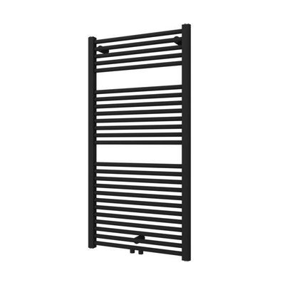 Plieger Palmyra designradiator horizontaal middenaansluiting 1175x600mm 681W donkergrijs structuur