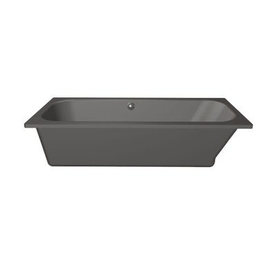 Xenz Aruba Baignoire - 180x80x48 - bonde centrale - acrylique - anthracite