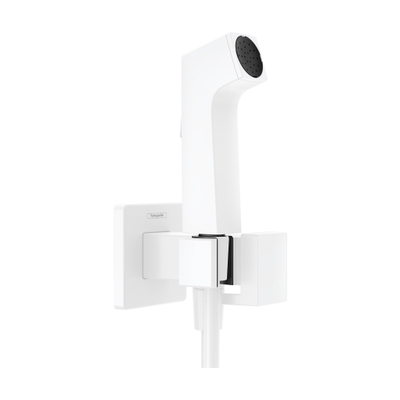 Hansgrohe Bidette bidet handdouche - 1jet e ecosmart v. warm waterm. Porter douchehouder en doucheslang 125cm - mat wit