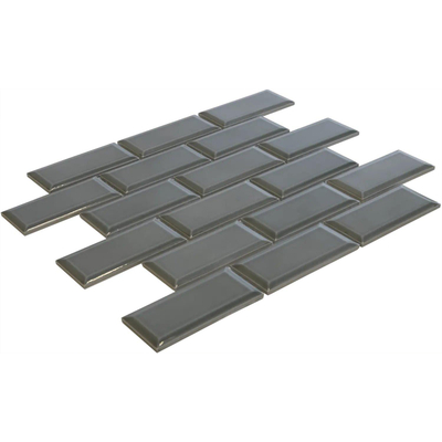 La Mosaic Factory Paris carreau mosaïque - 28,8x29,4cm - carrelage mural - Rectangulaire - Porcelaine Vert Gris Brillant